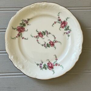 Wawel China Rose Garden 7 Inch Dessert Plate Set Of 2 Floral Porcelain Vintage